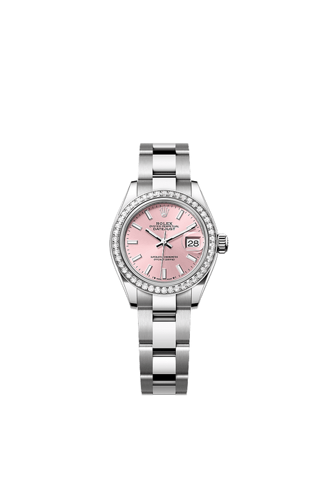 Rolex Stainless Steel Datejust - 28mm - Pink - Oyster