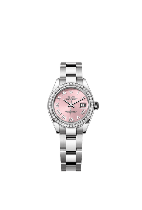 Rolex Stainless Steel Datejust - 28mm - Pink - Oyster