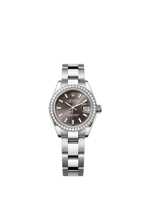 Rolex Stainless Steel Datejust - 28mm - Dark grey - Oyster