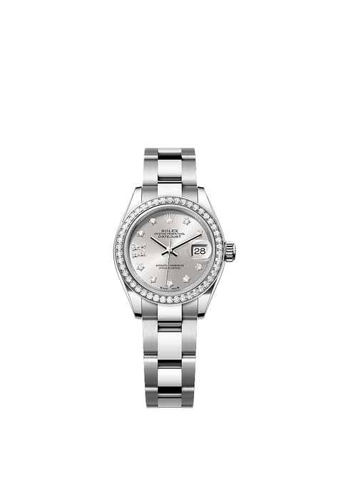 Rolex Stainless Steel Datejust - 28mm - Silver Diamond Dial - Oyster