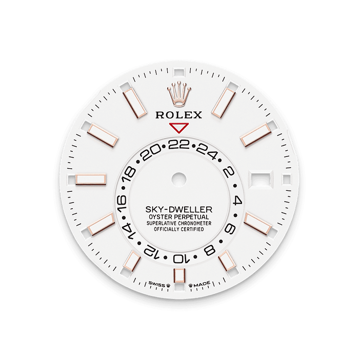 Rolex Rose Gold Sky-Dweller - 42mm - Intense white - Oysterflex