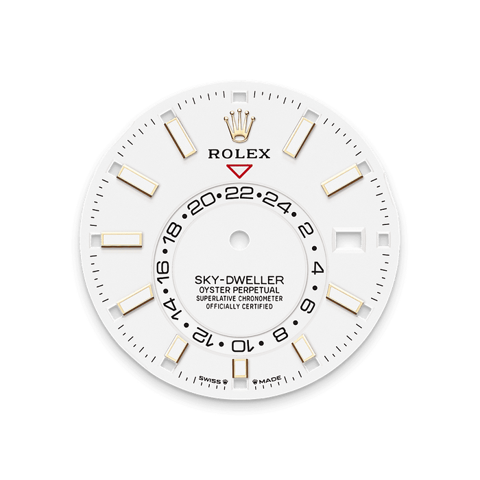 Rolex Yellow Gold Sky-Dweller - 42mm - Intense white - Oysterflex