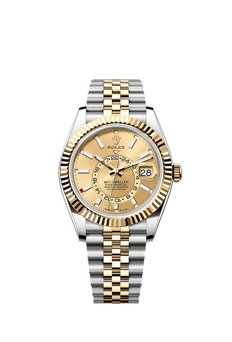 Rolex Two-Tone (YG/SS) Sky-Dweller - 42mm - Champagne-colour - Jubilee