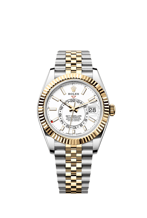 Rolex Two-Tone (YG/SS) Sky-Dweller - 42mm - Intense white - Jubilee