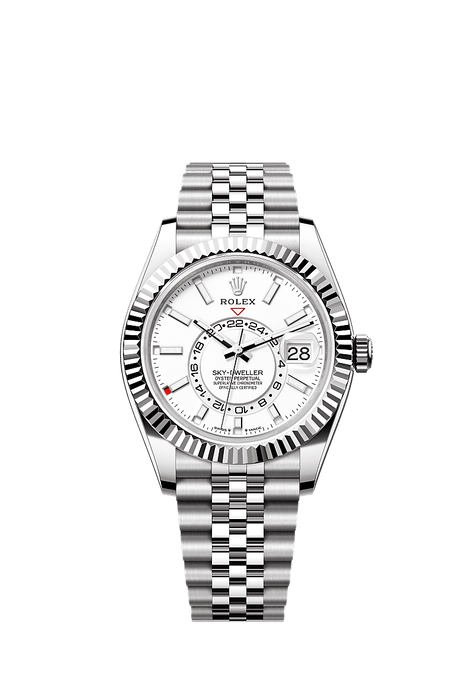 Rolex Stainless Steel Sky-Dweller - 42mm - Intense white - Jubilee