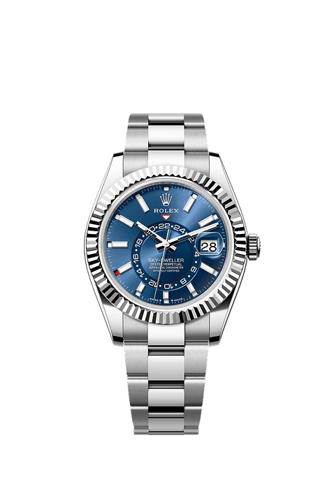 Rolex Stainless Steel Sky-Dweller - 42mm - Bright blue - Oyster