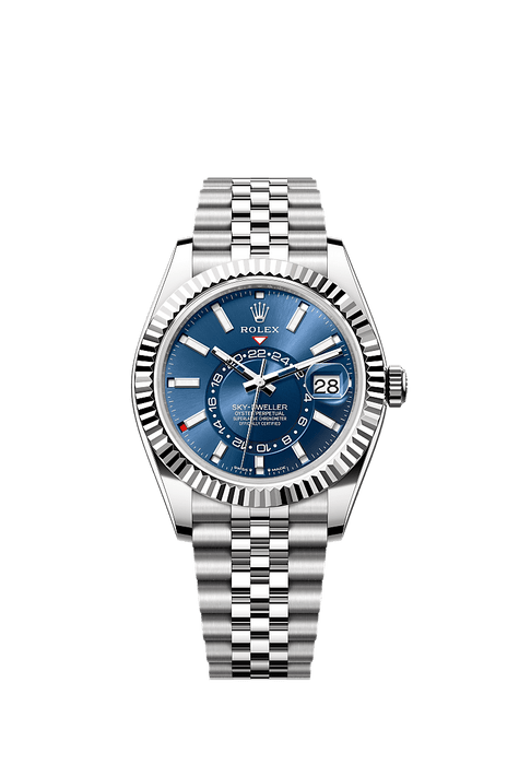 Rolex Stainless Steel Sky-Dweller - 42mm - Bright blue - Jubilee