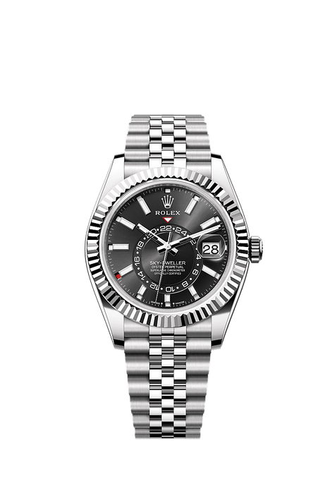 Rolex Stainless Steel Sky-Dweller - 42mm - Bright black - Jubilee