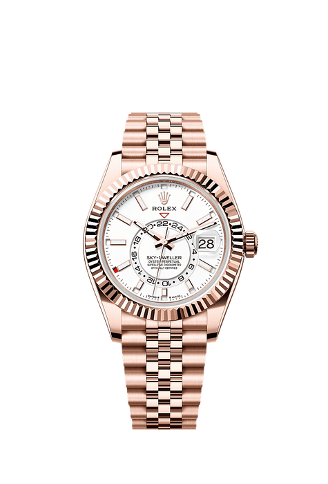 Rolex Rose Gold Sky-Dweller - 42mm - Intense white - Jubilee