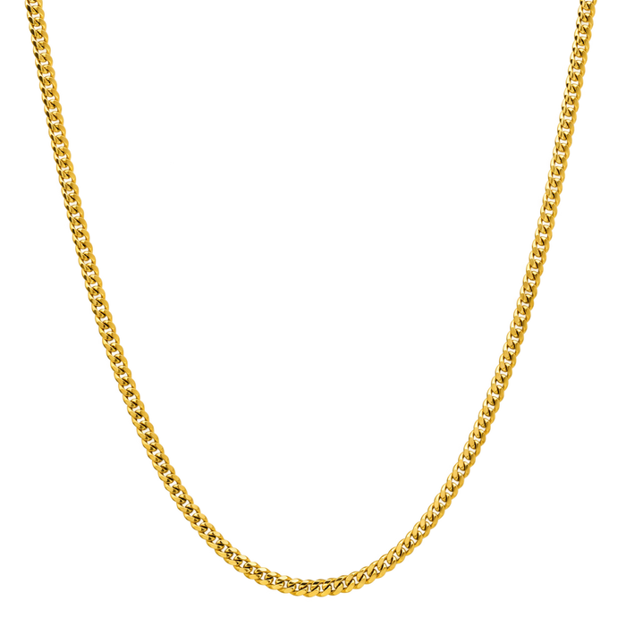 2MM Solid Miami Cuban Link Chain studio product photo