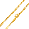 24K Yellow Gold 4.3MM Diamond Cut Miami Cuban Link Chain studio product photo