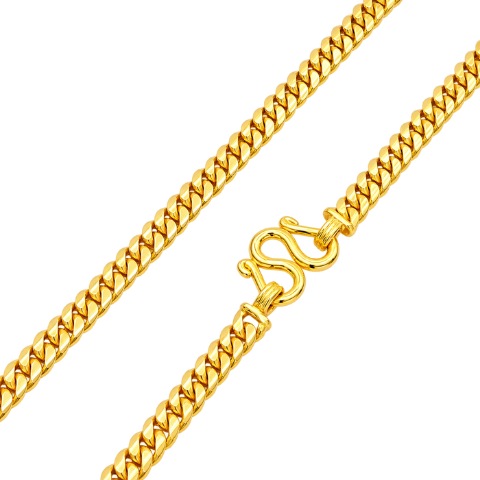 24K Yellow Gold 5MM Miami Cuban Link Chain studio product photo