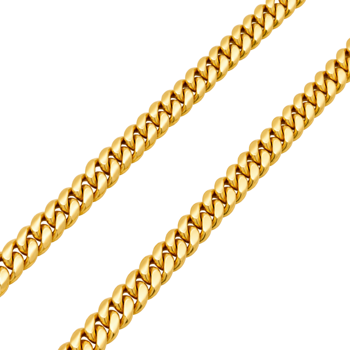 24K Yellow Gold 6MM Miami Cuban Link Chain studio product photo