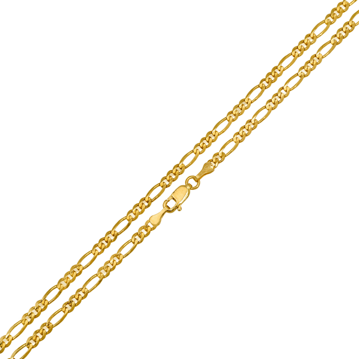 3.2MM Solid Plain Figaro Chain studio product photo