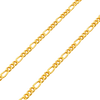 24K Yellow Gold 3.3MM Diamond Cut Figaro Chain studio product photo