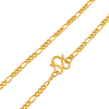 24K Yellow Gold 3.3MM Diamond Cut Figaro Chain studio product photo