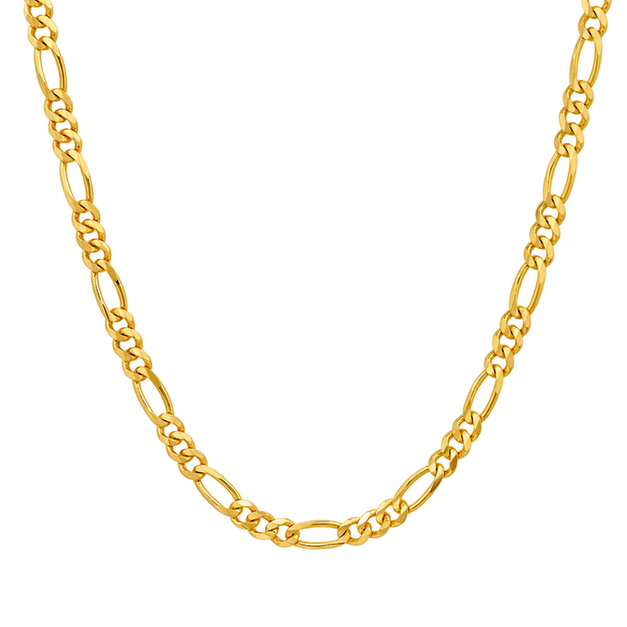 4MM Solid Plain Figaro Chain studio product photo