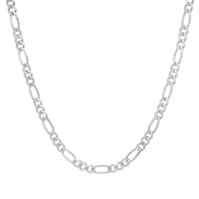 4MM Solid Plain Figaro Chain studio product photo