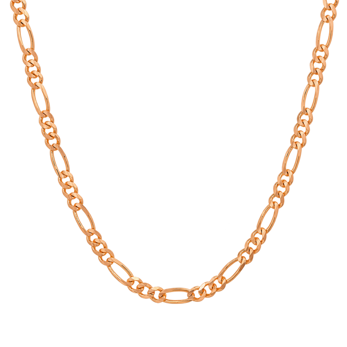 4MM Solid Plain Figaro Chain studio product photo