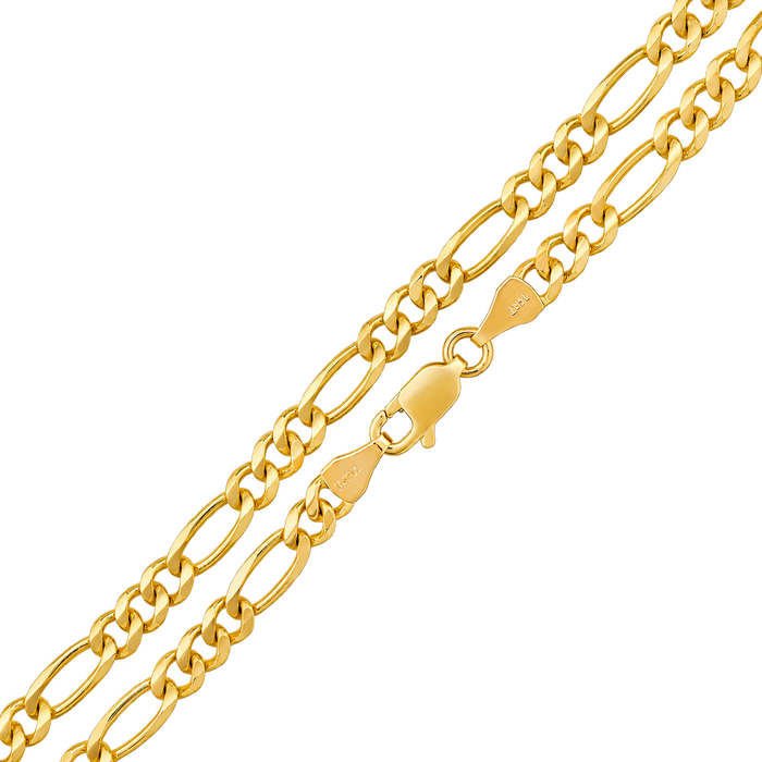 4MM Solid Plain Figaro Chain studio product photo