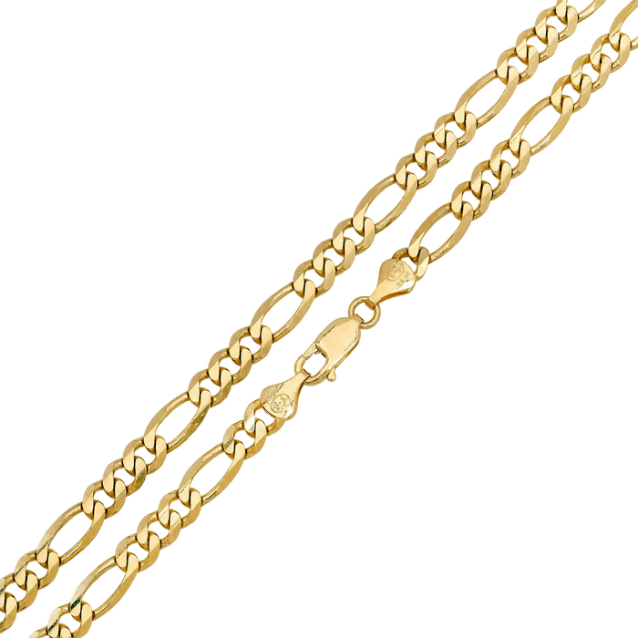 6MM Solid Plain Figaro Chain studio product photo