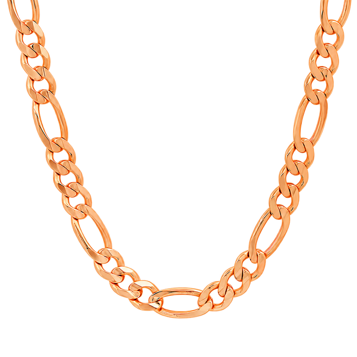8MM Solid Plain Figaro Chain studio product photo