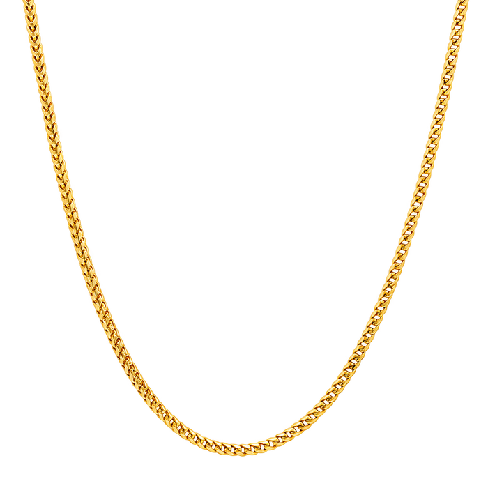 2MM Solid Plain Franco Chain studio product photo