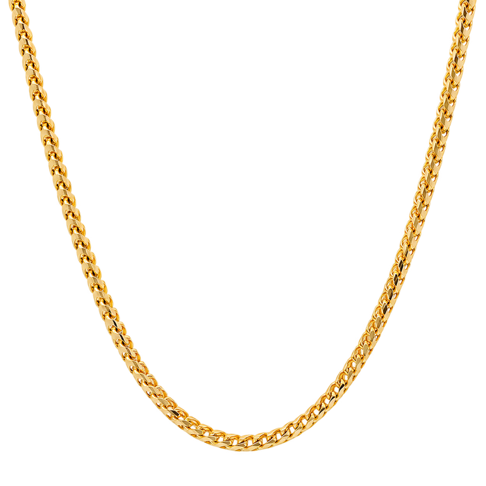 3MM Solid Plain Franco Chain studio product photo