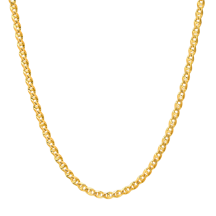 3MM Solid Diamond-Cut Mariner Chain studio product photo
