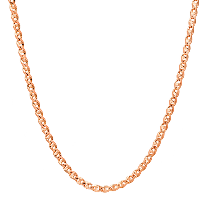 3MM Solid Diamond-Cut Mariner Chain studio product photo