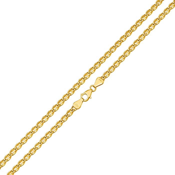 4MM Solid Diamond-Cut Mariner Chain studio product photo