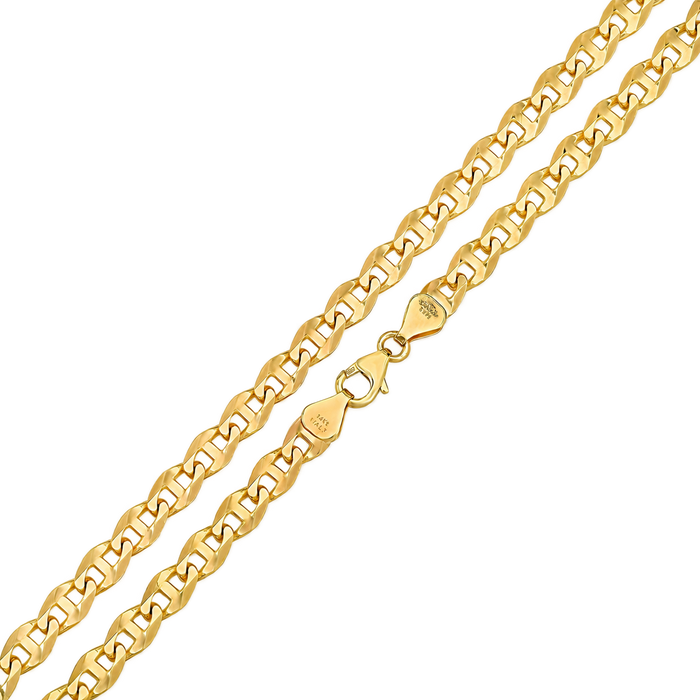 6MM Solid Diamond-Cut Mariner Chain studio product photo