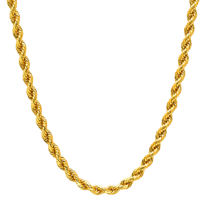4MM Solid Diamond-Cut Rope Chain studio product photo