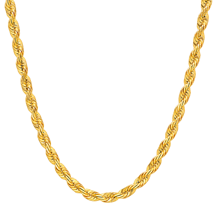 6MM Solid Diamond-Cut Rope Chain studio product photo