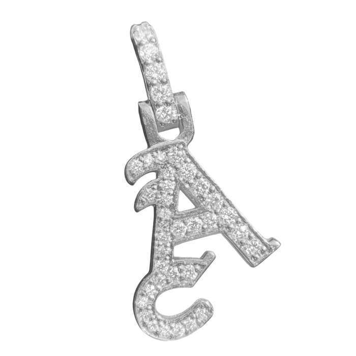 Old English Letter "A" Diamond Pendant
