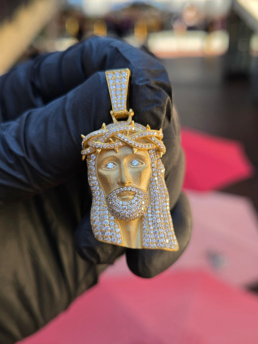 Partially Iced Diamond Jesus V2 Pendant — original photo 2