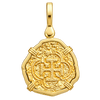Pirate's Gold Pendant — polished yellow gold on transparent background