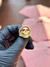Red Eyed Santa Muerte Ring