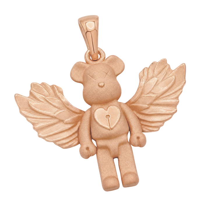 Bear Figure w/ Angel Wings Pendant