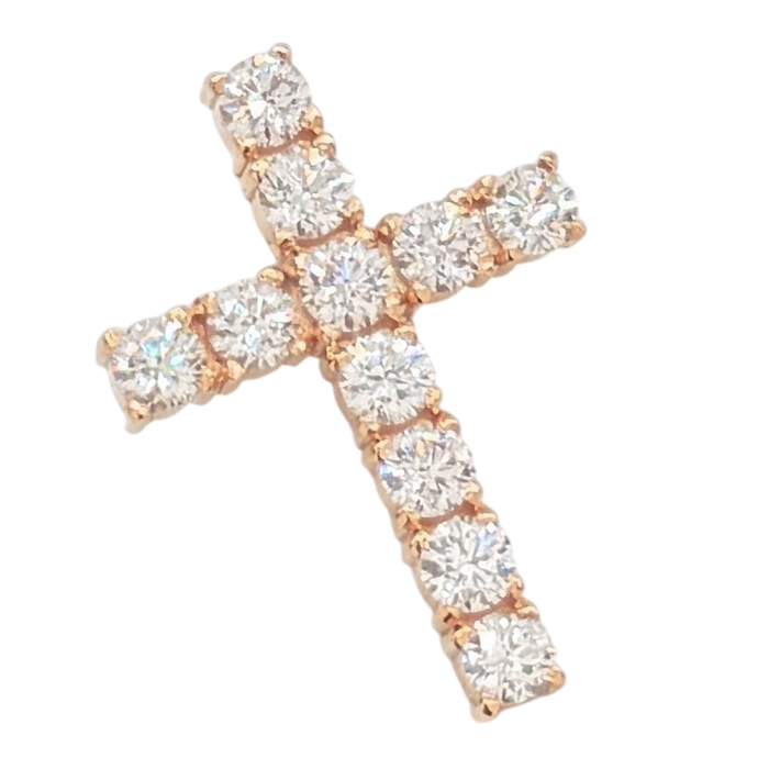Classic Diamond Cross Pendant w/ Back Bail