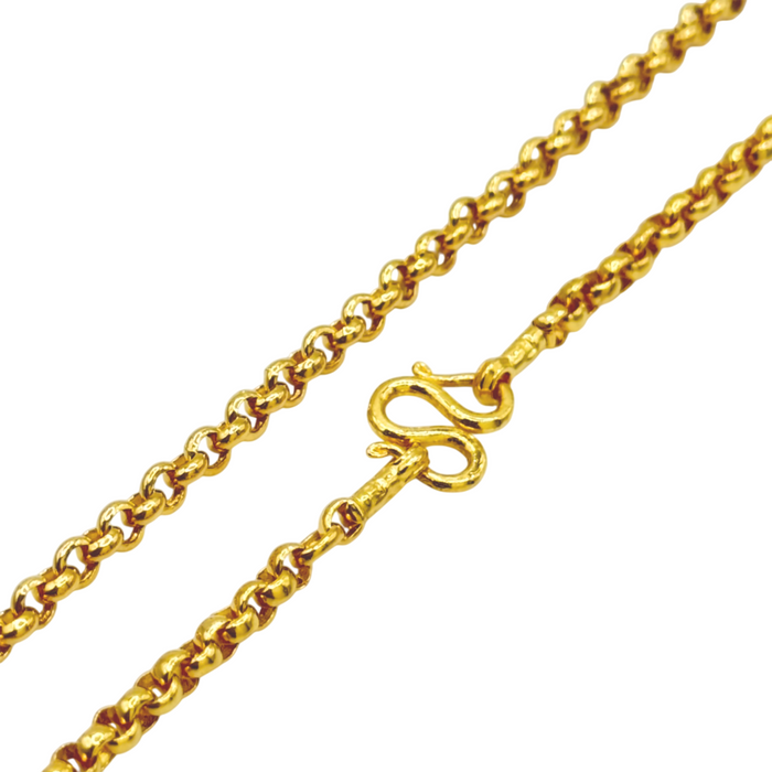 24K Yellow Gold 3MM Rolo Chain