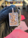 Saint Michael Archangel Diamond Framed Pendant — original photo 2