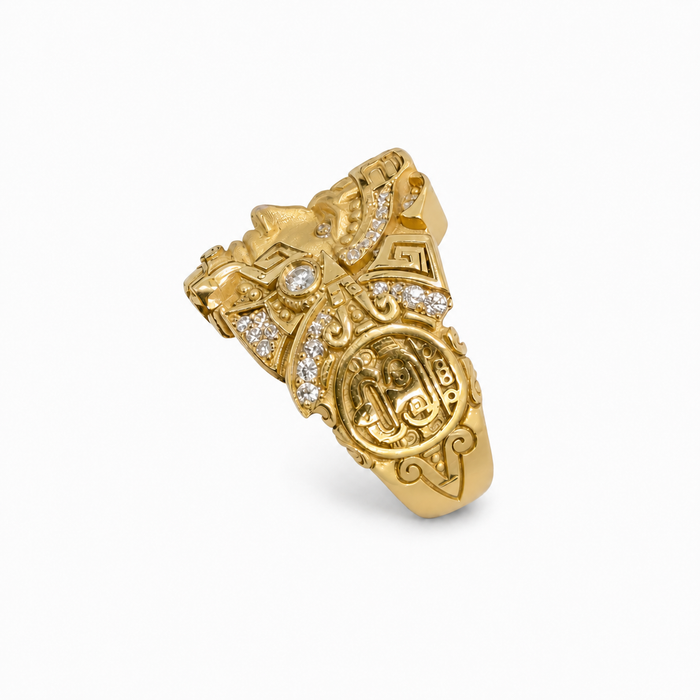 Diamond Aztec Warrior Ring