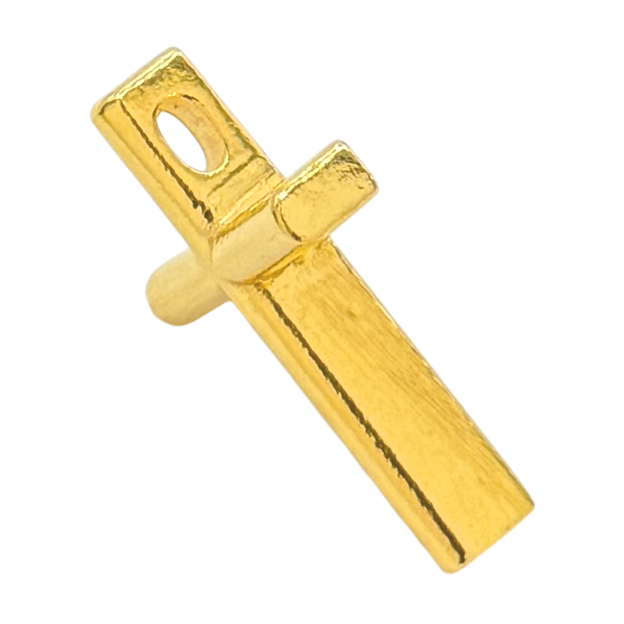 24K Yellow Gold Cross Pendant
