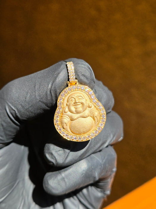 Small Happy Buddha Diamond Pendant — original photo 1