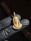 Small Virgin Mary Face Diamond Pendant — original photo 1