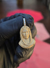 Small Virgin Mary Face Diamond Pendant — original photo 2