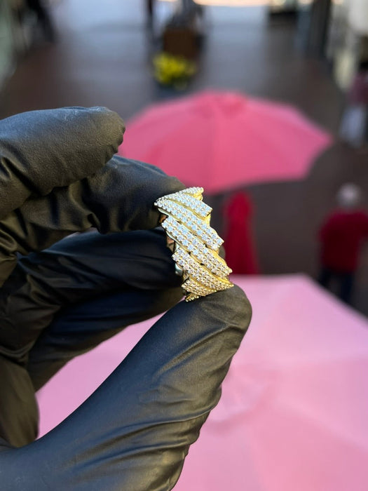 Staggered Cuban Diamond Ring — original photo