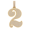 "2" Diamond Pendant — isolated product view