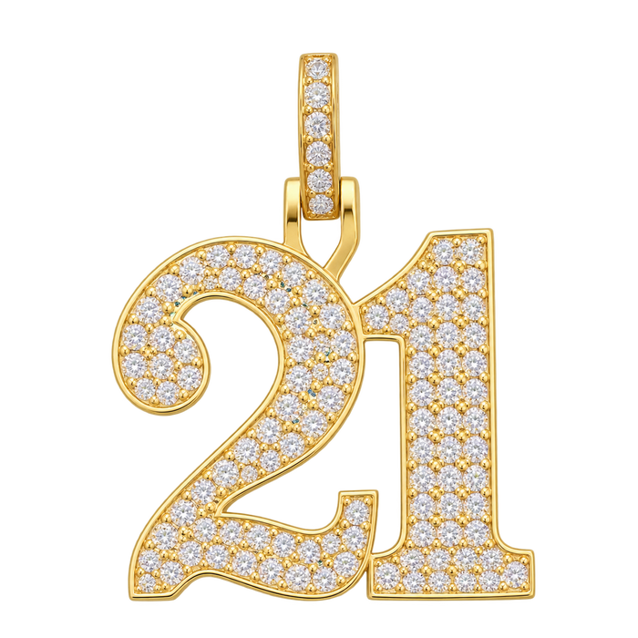 "21" Diamond Pendant — isolated product view